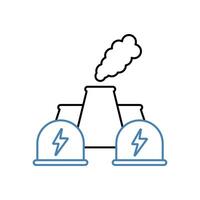 nucelar power concept line icon. Simple element illustration. nucelar power concept outline symbol design. vector