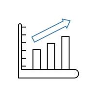 growth concept line icon. Simple element illustration. growth concept outline symbol design. vector