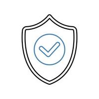 protection concept line icon. Simple element illustration. protection concept outline symbol design. vector
