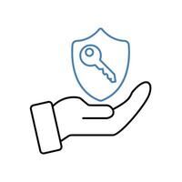 permission concept line icon. Simple element illustration. permission concept outline symbol design. vector