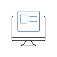 blog concept line icon. Simple element illustration. blog concept outline symbol design. vector