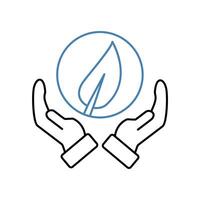 ecology concept line icon. Simple element illustration. ecology concept outline symbol design. vector