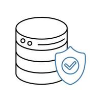 data protection concept line icon. Simple element illustration. data protection concept outline symbol design. vector