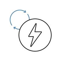 renewable energy concept line icon. Simple element illustration. renewable energy concept outline symbol design. vector