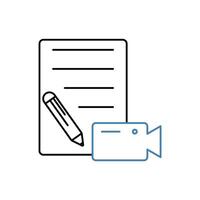 content concept line icon. Simple element illustration. content concept outline symbol design. vector