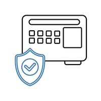 safe concept line icon. Simple element illustration. safe concept outline symbol design. vector