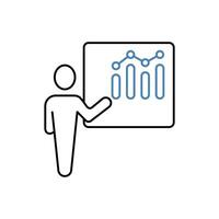 presentation concept line icon. Simple element illustration. presentation concept outline symbol design. vector
