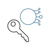encryption concept line icon. Simple element illustration. encryption concept outline symbol design. vector
