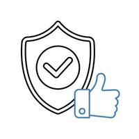 safety concept line icon. Simple element illustration. safety concept outline symbol design. vector