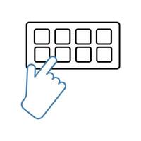 pin code concept line icon. Simple element illustration. pin code concept outline symbol design. vector