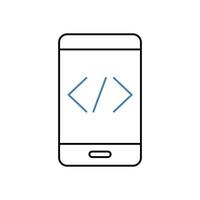 application concept line icon. Simple element illustration. application concept outline symbol design. vector
