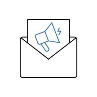 email marketing concept line icon. Simple element illustration. email marketing concept outline symbol design. vector