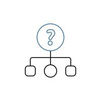 inquiry concept line icon. Simple element illustration. inquiry concept outline symbol design. vector