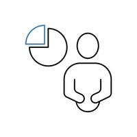 data analyst concept line icon. Simple element illustration. data analyst concept outline symbol design. vector