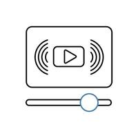 streaming concept line icon. Simple element illustration. streaming concept outline symbol design. vector