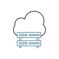 hosting concept line icon. Simple element illustration. hosting concept outline symbol design. vector