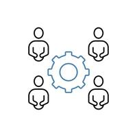 collaboration concept line icon. Simple element illustration. collaboration concept outline symbol design. vector