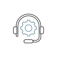 assistance concept line icon. Simple element illustration. assistance concept outline symbol design. vector