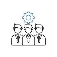 cooperation concept line icon. Simple element illustration. cooperation concept outline symbol design. vector