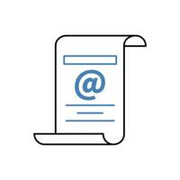 newsletter concept line icon. Simple element illustration. newsletter concept outline symbol design. vector