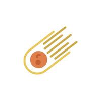 meteor icon flat style vector
