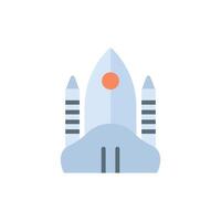 spaceship icon flat style vector