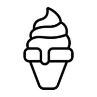 Simple Ice Cream icon. The icon can be used for websites, print templates, presentation templates, illustrations, etc vector