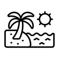 Simple Beach icon. The icon can be used for websites, print templates, presentation templates, illustrations, etc vector