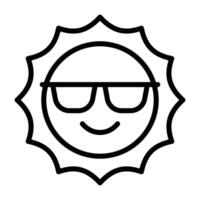 Simple Sun icon. The icon can be used for websites, print templates, presentation templates, illustrations, etc vector