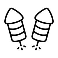 Simple Fireworks icon. The icon can be used for websites, print templates, presentation templates, illustrations, etc vector