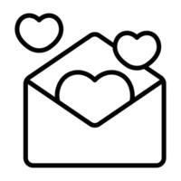 Simple Love Letter icon. The icon can be used for websites, print templates, presentation templates, illustrations, etc vector