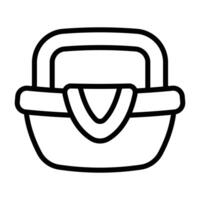 Simple Picnic Basket icon. The icon can be used for websites, print templates, presentation templates, illustrations, etc vector