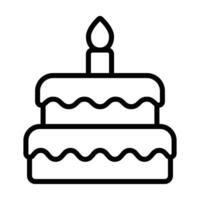 Simple Birthday Cake icon. The icon can be used for websites, print templates, presentation templates, illustrations, etc vector