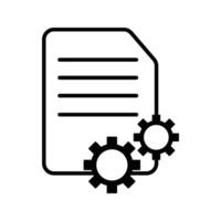 document with cogwheels vector