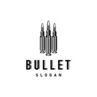 ammunition bullet logo vintage retro design vector