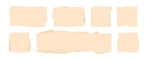 Torn paper pieces elements isolated vector