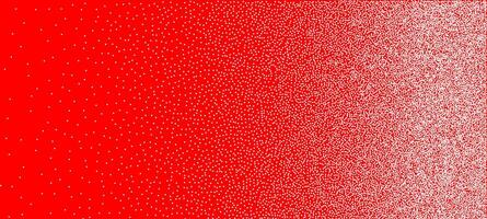 Vibrant red background with a dynamic white dot gradient pattern vector