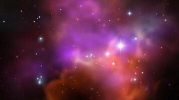 Space background with realistic nebula and shining stars. Magic colorful galaxy with stardust vector