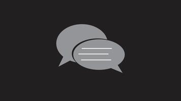 Simple chat icon design, bubble chat icon, chat message icon vector