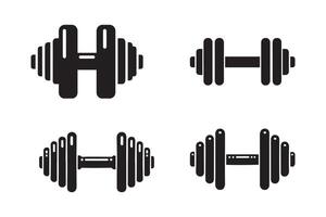 Dumbbell silhouette illustration vector