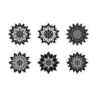 Rangoli Line Art Designs for Creative Graphics vector