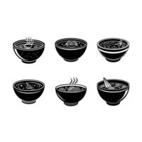 Pho bowl line art - perfect for branding, decor, and creative projects vector