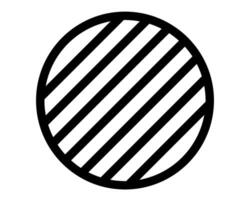 a black and white striped oval with a white background vector