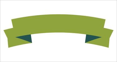 a green ribbon with a white background vector