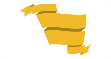 a yellow ribbon with a white background vector