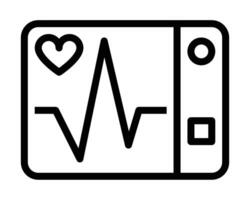 a black and white icon of a heartbeat monitor vector