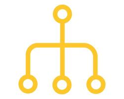 a yellow and white icon of a tree vector