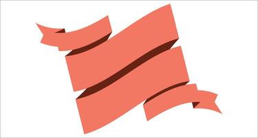 a red ribbon with a white background vector