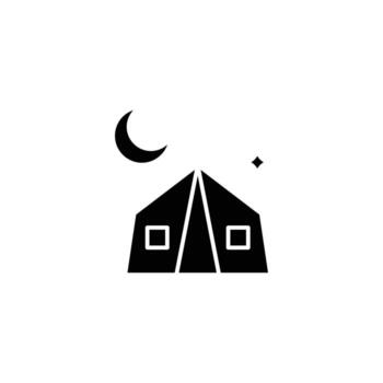 Camping icon or logo design isolated sign symbol illustration - high quality line style icon suitable for designers, web developers, displays and websites vector