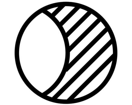 a black and white illustration of a circular object vector